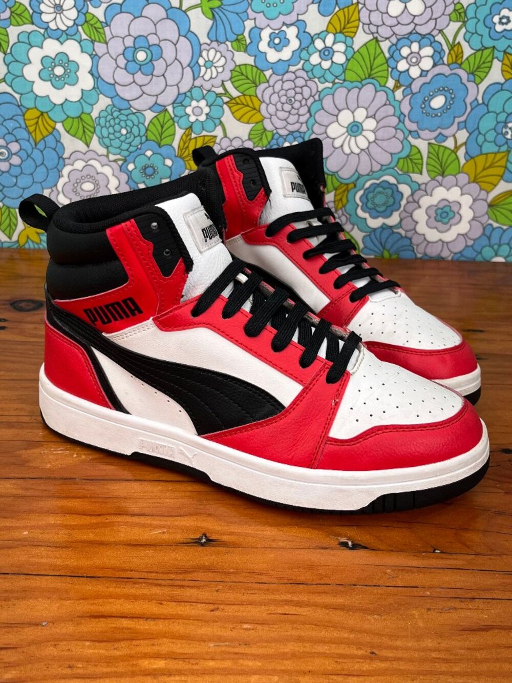 Puma Rebound V6 Big Kids Hi-Top Sneakers  Size: US Size 5.5